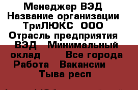 Менеджер ВЭД › Название организации ­ ТриЛЮКС, ООО › Отрасль предприятия ­ ВЭД › Минимальный оклад ­ 1 - Все города Работа » Вакансии   . Тыва респ.